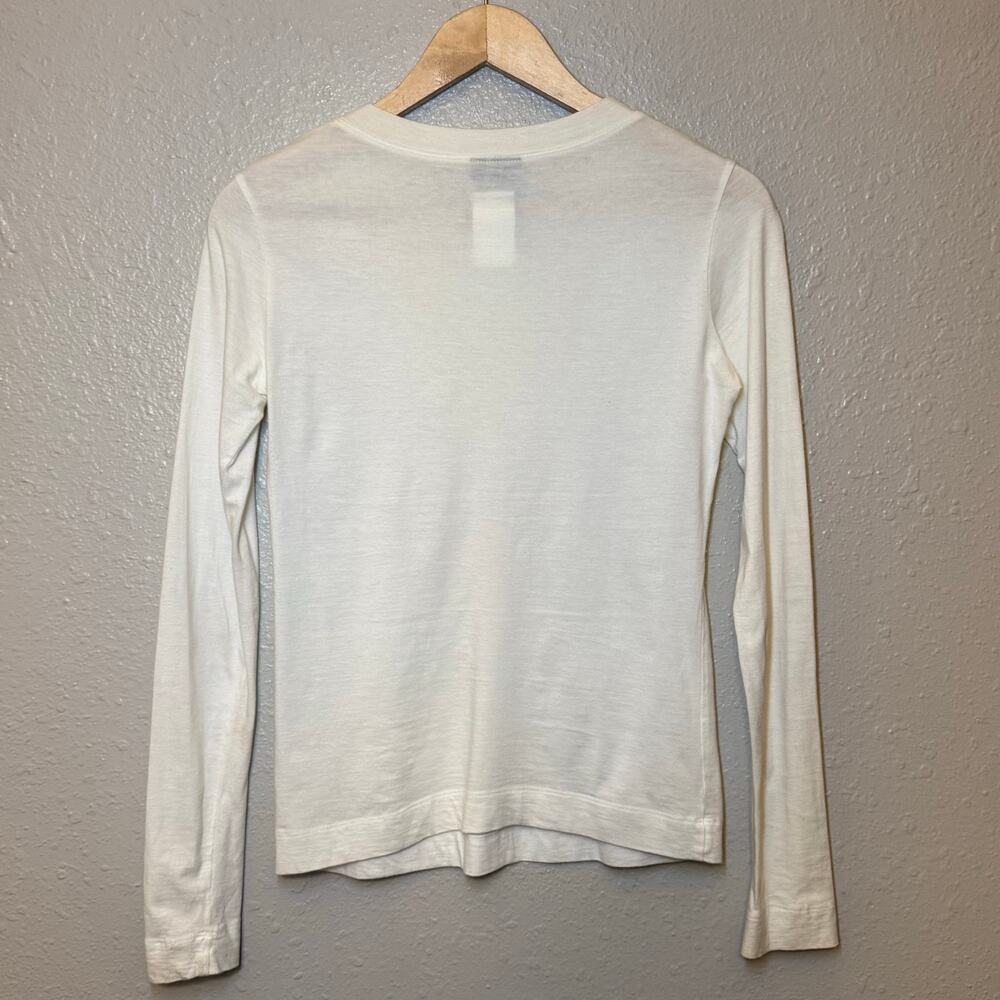 VTG Just Cavalli Koi Shirt Y2K Long Sleeve 100% Cotton White Women’s Size 42 - Picture 12 of 12